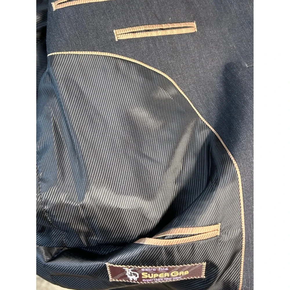 Gianni Celli‎ Mens Wool Blazer Sport Coat Charcoal Gray 46R